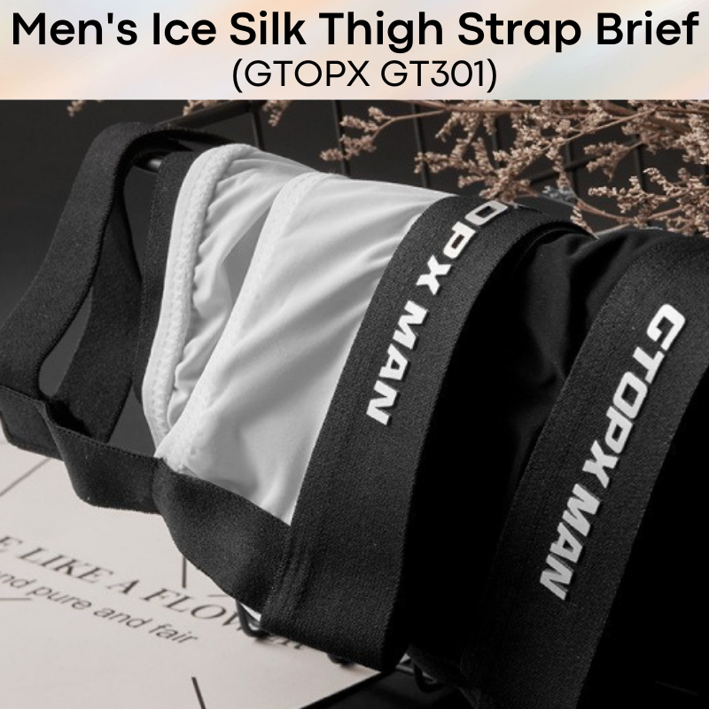 Men's Brief : Ice Silk with Thigh Straps Underwear (GTOPX GT301)