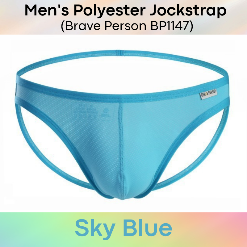 Men's Jockstrap : Thin Band Polyester Underwear (Brave Person BP1147)