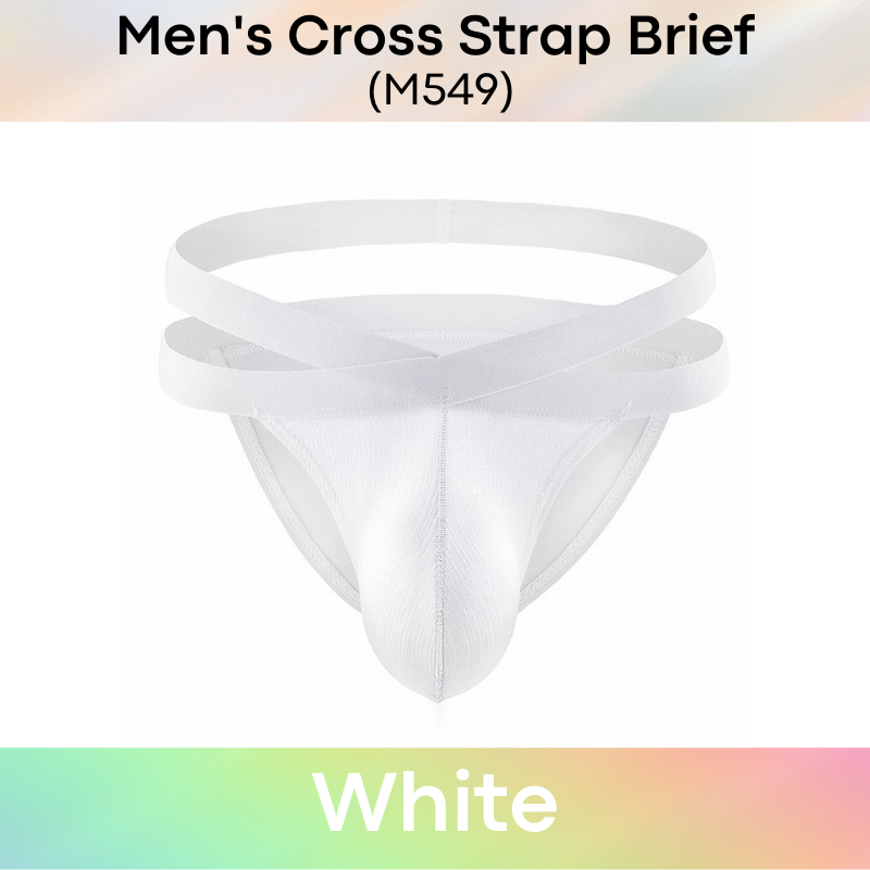 Men's Brief : Cross Strap Brief Underwear (Miboer M549)
