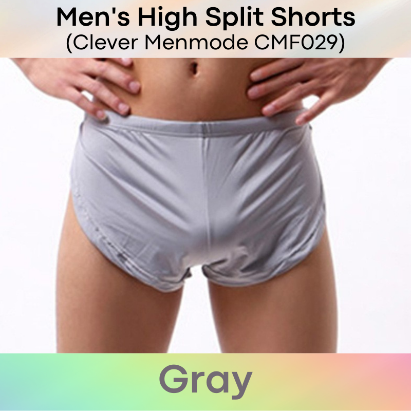 Men's Shorts : Skin Tight High Split without Inner Lining Shorts (Clever Menmode CMF029)