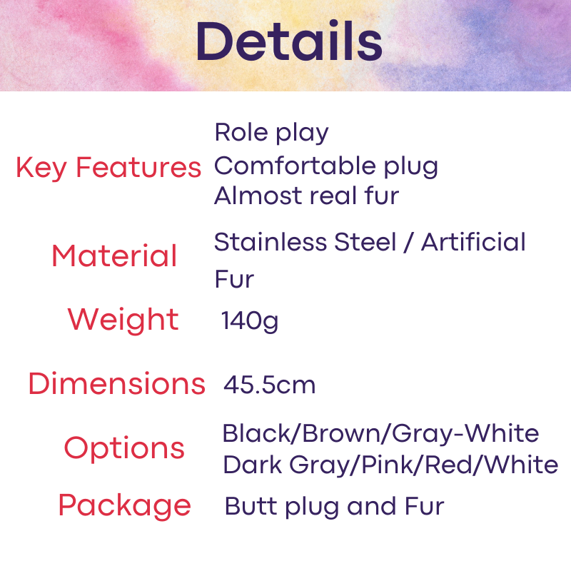 Adult Toy : Fox Tail with Stainless Steel Butt Plug (275303209)