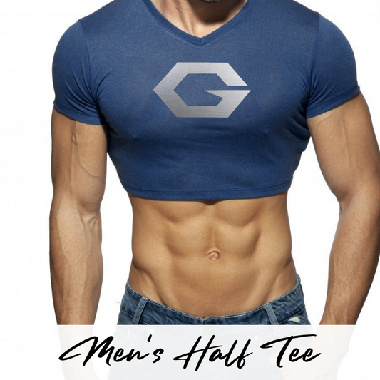 Men's Tee : Half Vest Cropped Tee (Obeachsport OBS504)