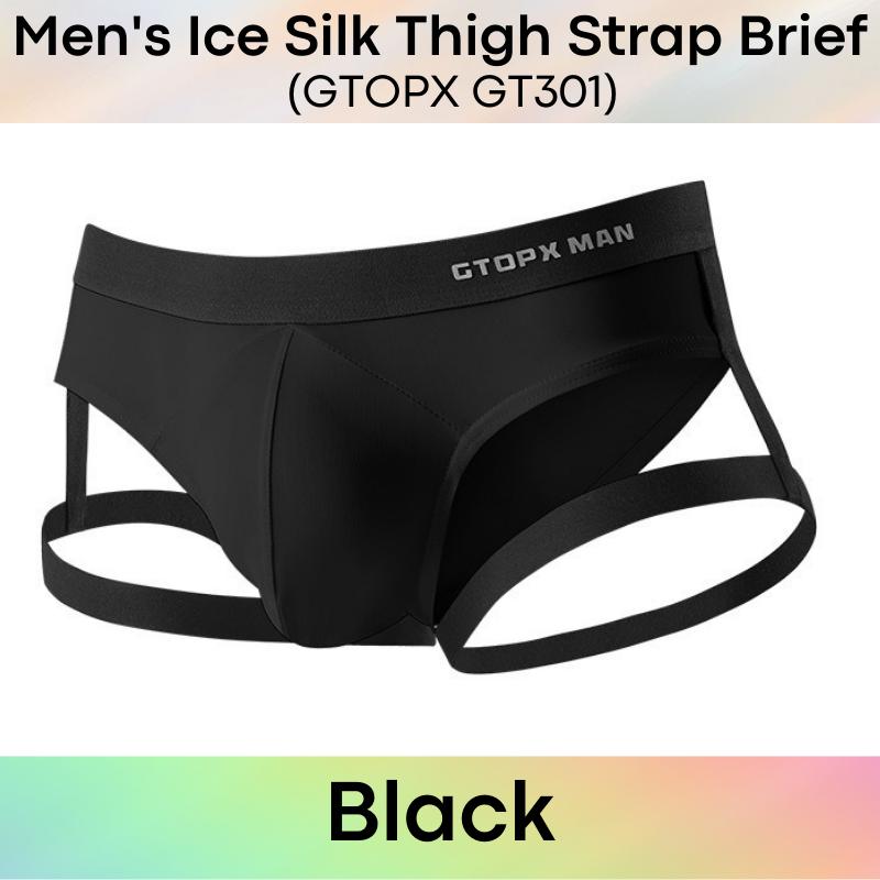 Men's Brief : Ice Silk with Thigh Straps Underwear (GTOPX GT301)