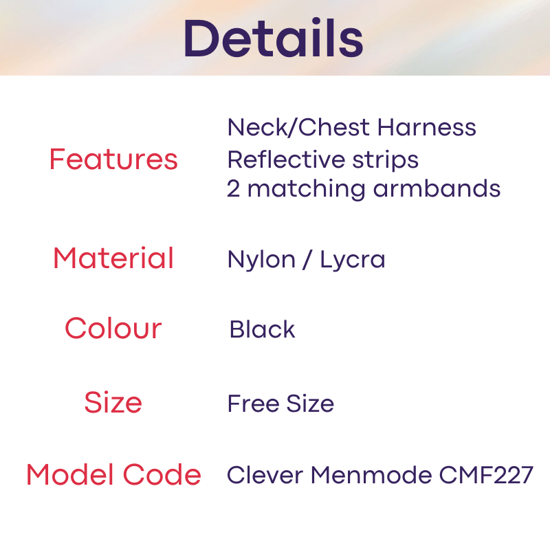 Men's Harness : W-Shaped with 2 Armbands (Clever Menmode CMF227)