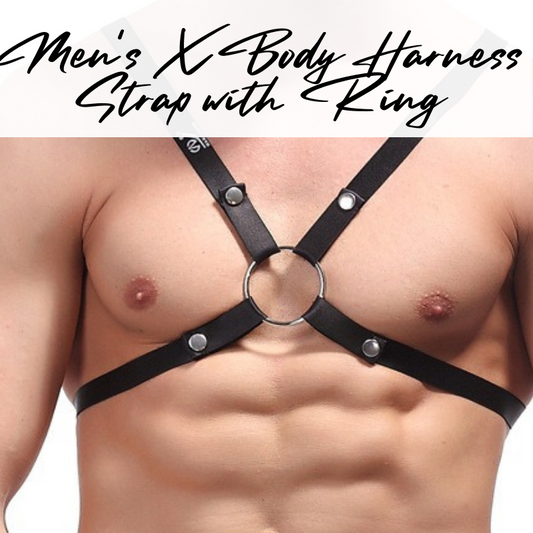 Men's Harness : Cross Body Strap with Adjustable Stud (Wanjiang 1006BX)