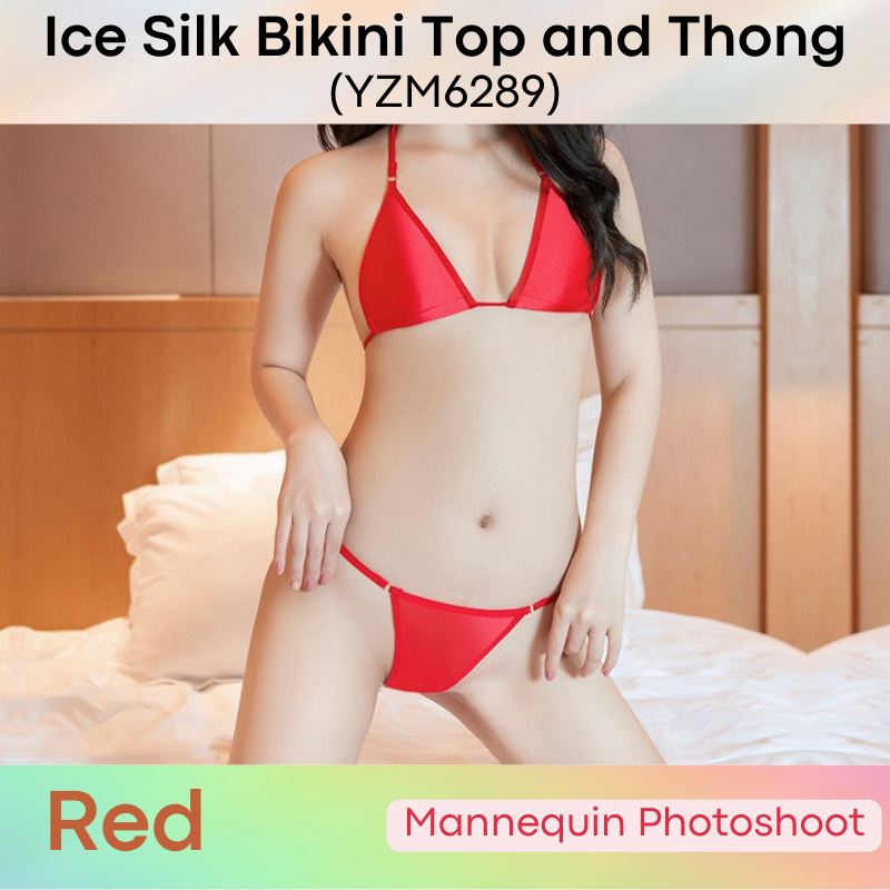 Underwear: Ice Silk Bikini Top and Thong Set (YZM6289)