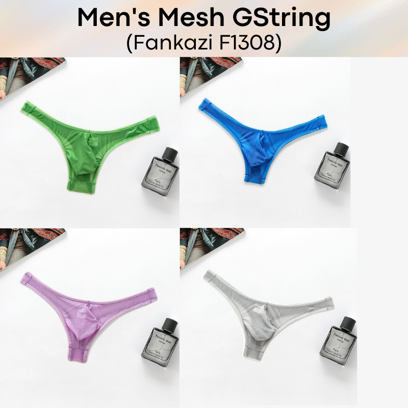 Men's Thong : Low Waist Mesh Underwear (Fankazi F1308)
