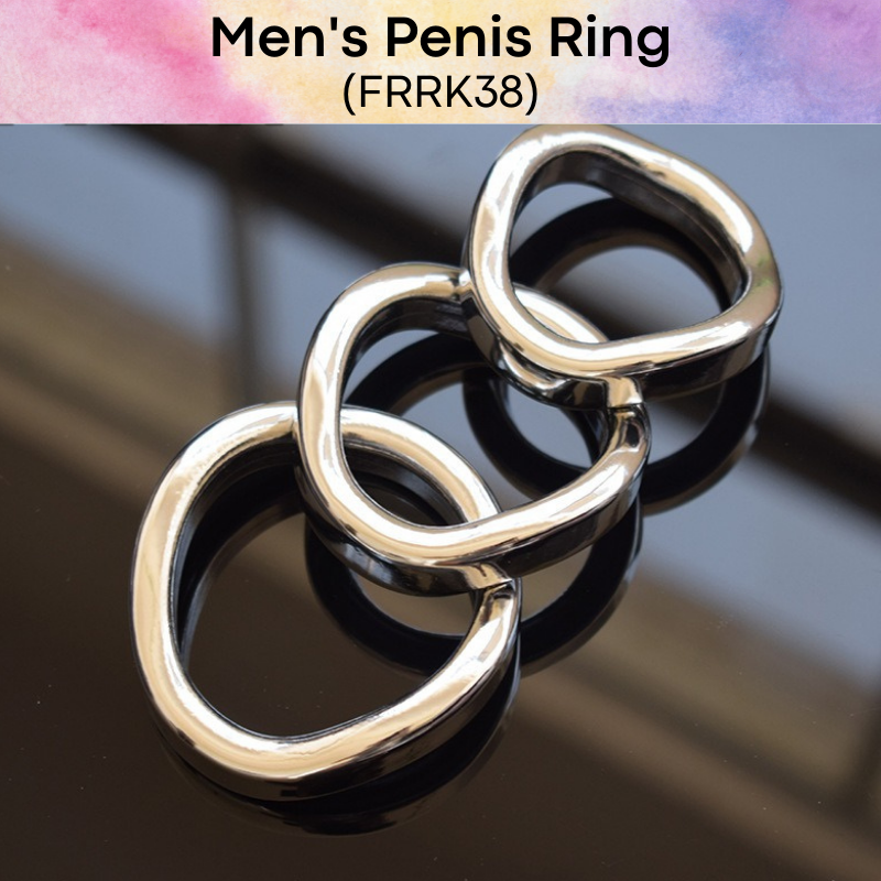 Adult Toy : Men's Stainless Steel Penis Ring (FRRK38)