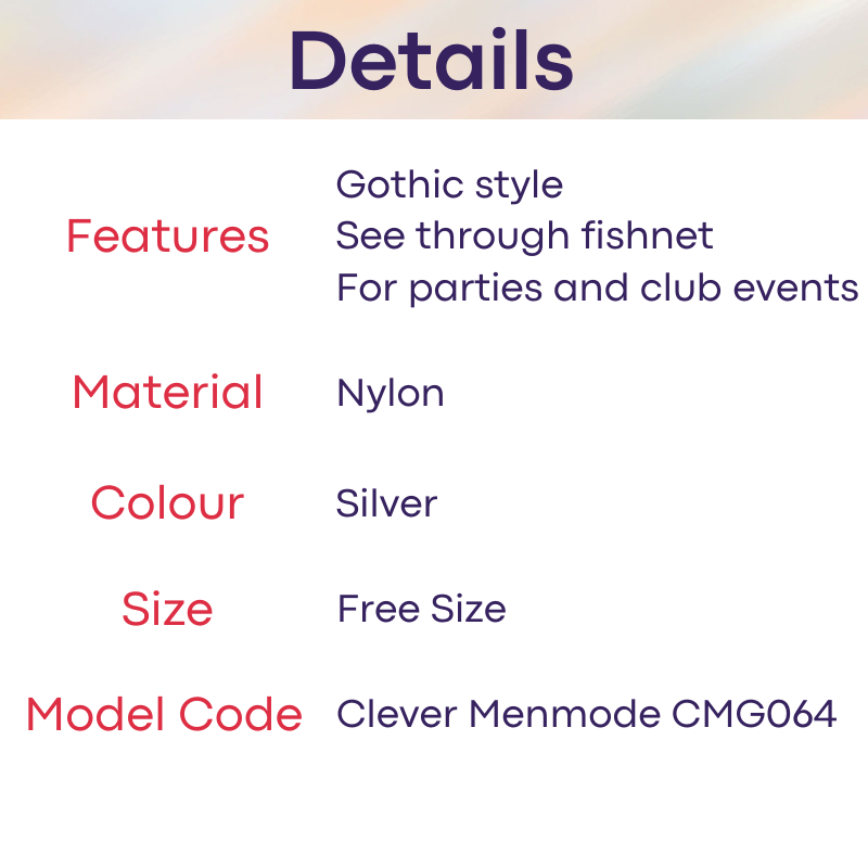 Men's Tee:  Rhinestone Fishnet Hollow Out Top For Parties and Clubs (CMG064)