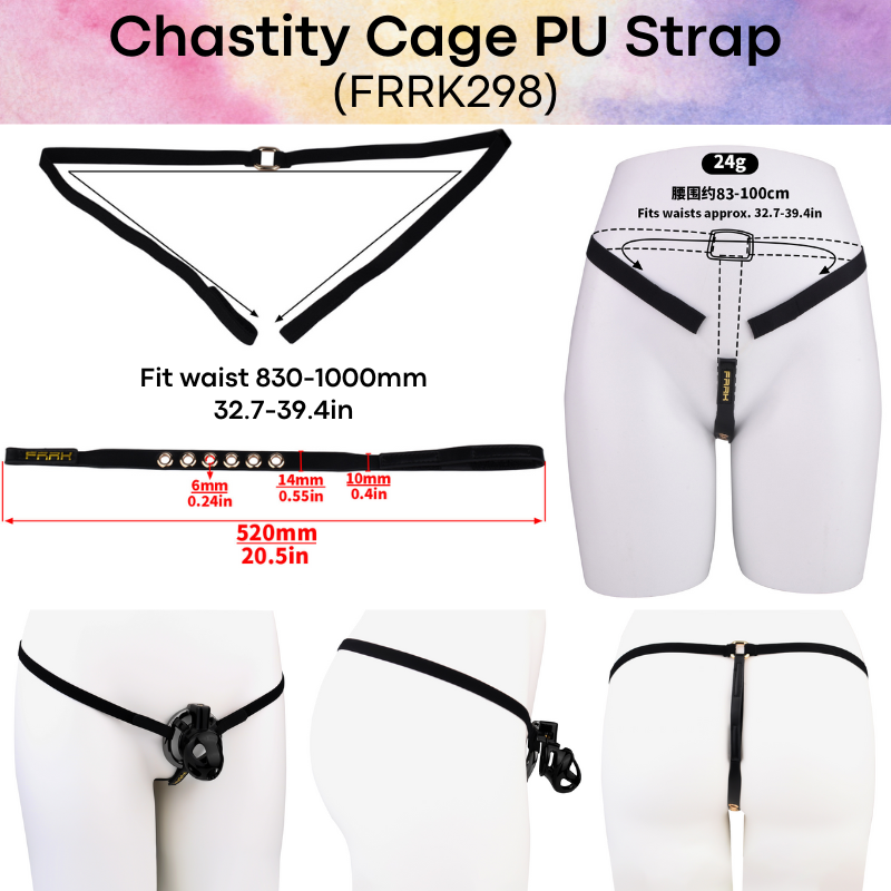 Adult Toy: Men's Resin Chastity Cage with Silicone Urethral Catheter and Aluminum Alloy Ring Set (FRRK298)