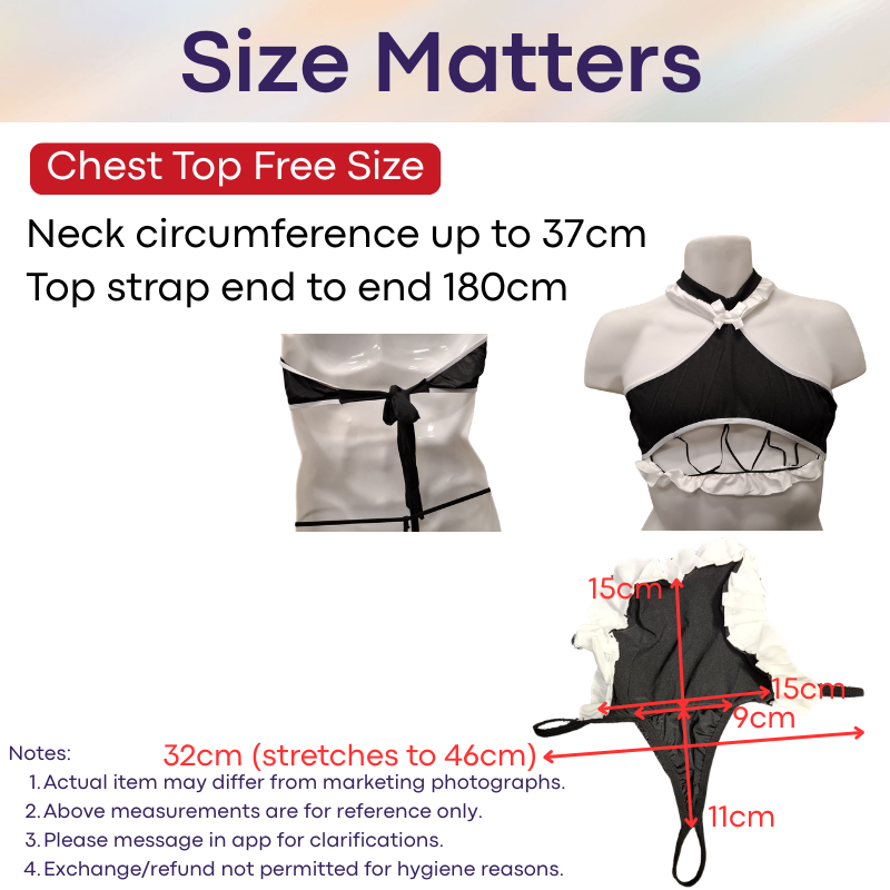 Unisex Underwear: Polyester Jap Style Maid Costume with Flap-Thong Underwear and Wolf Ear Headband Set (LX172)