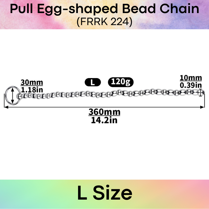 Adult Toy: Egg-shaped Bead Chain with Pull Ring (FRRK224)