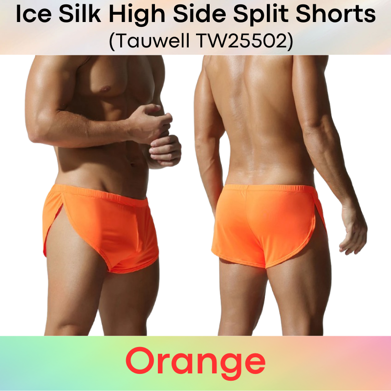 Men's Shorts: Polyester Ice Silk Slim Fit High Side Split Shorts (TW25502)