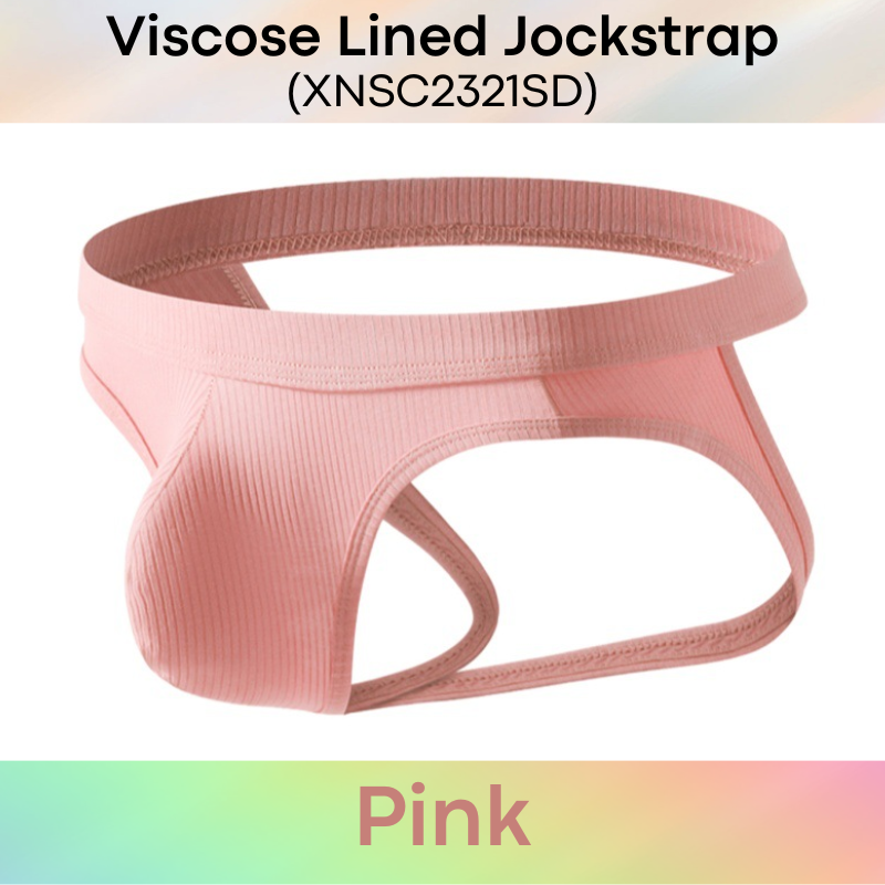 Men's Jockstrap: Viscose Line Pattern Jockstrap (XNSC2321SD)