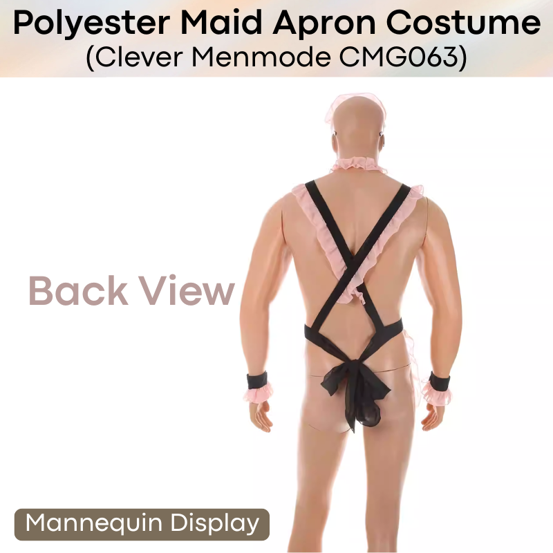 Men's Lifestyle: Unisex Polyester Mesh Maid Apron with Thong Costume Set for Roleplay (CMG063)