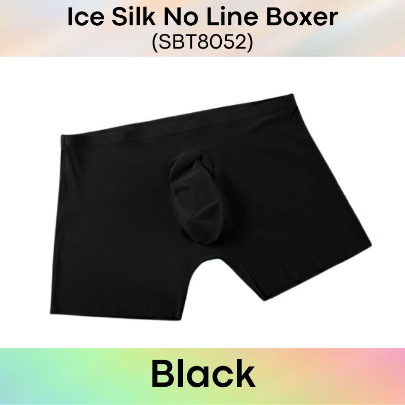 Men's Boxer: Nylon Ice Silk No Line Boxer Trunks Underwear (SBT8052)