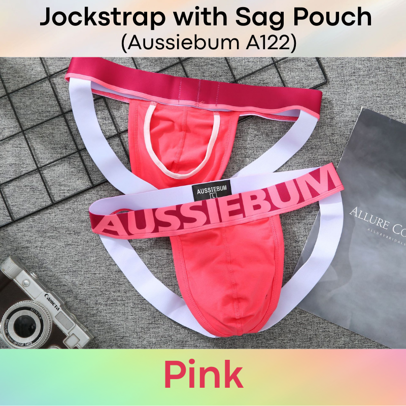 Men's Jockstrap: Cotton Jockstrap with Sag Pouch (A122)