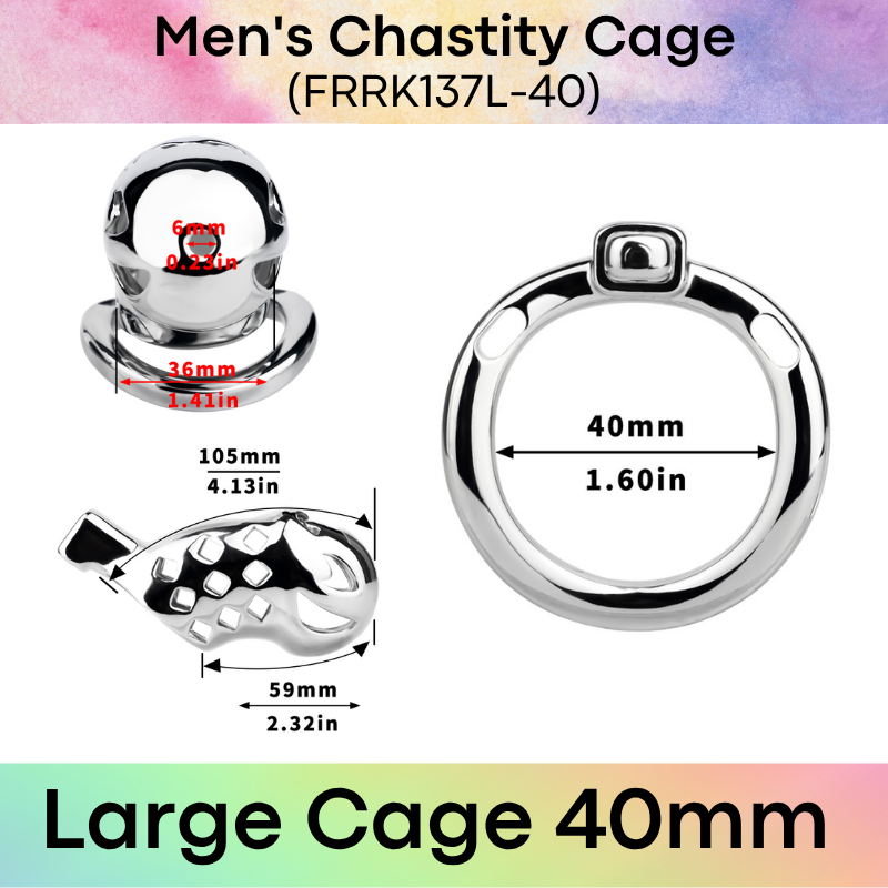 Adult Toy: Men's Aluminum Alloy Clown Chastity Cage (FRRK137)