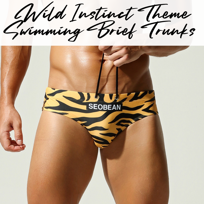Lifestyle: Men's Animal Wild Instinct Printed Swimming Brief Trunks (SB260902)