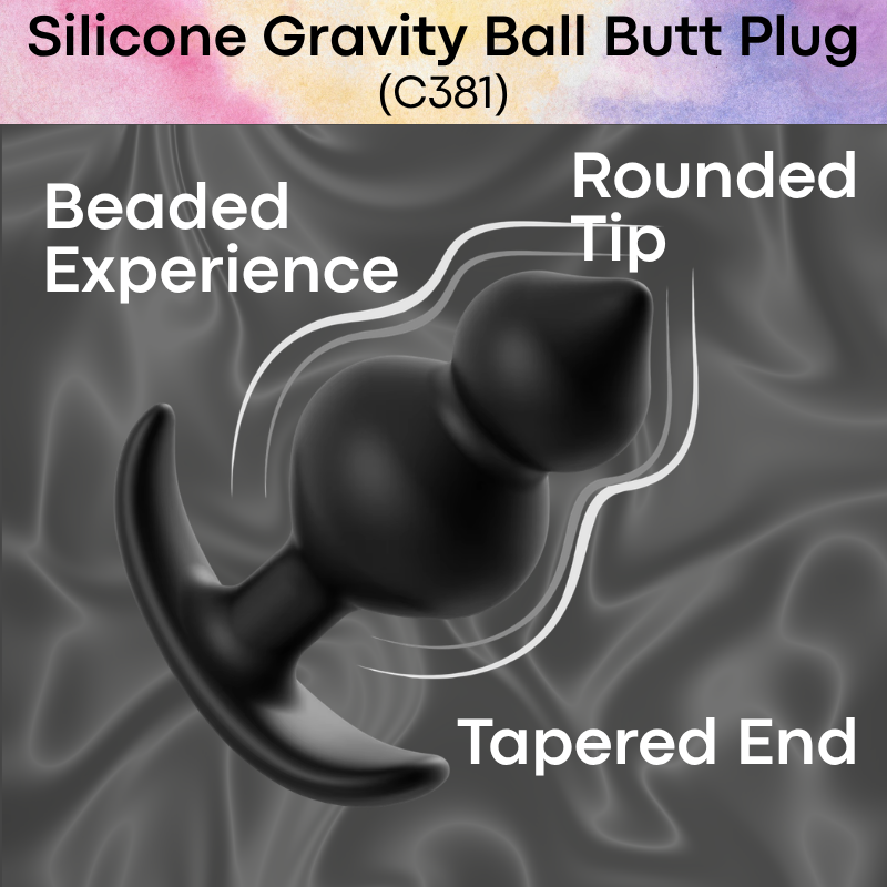 Adult Toy: Silicone Gravity Ball Butt Plug (C381)