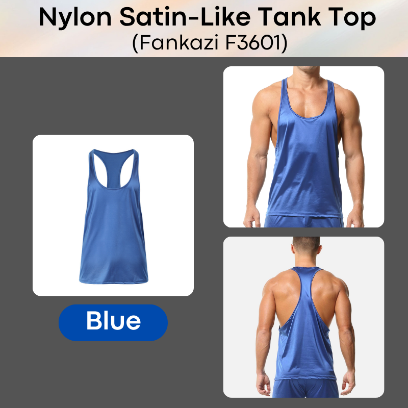 Lifestyle: Men's Nylon Satin-Like Tank Top (F3601)