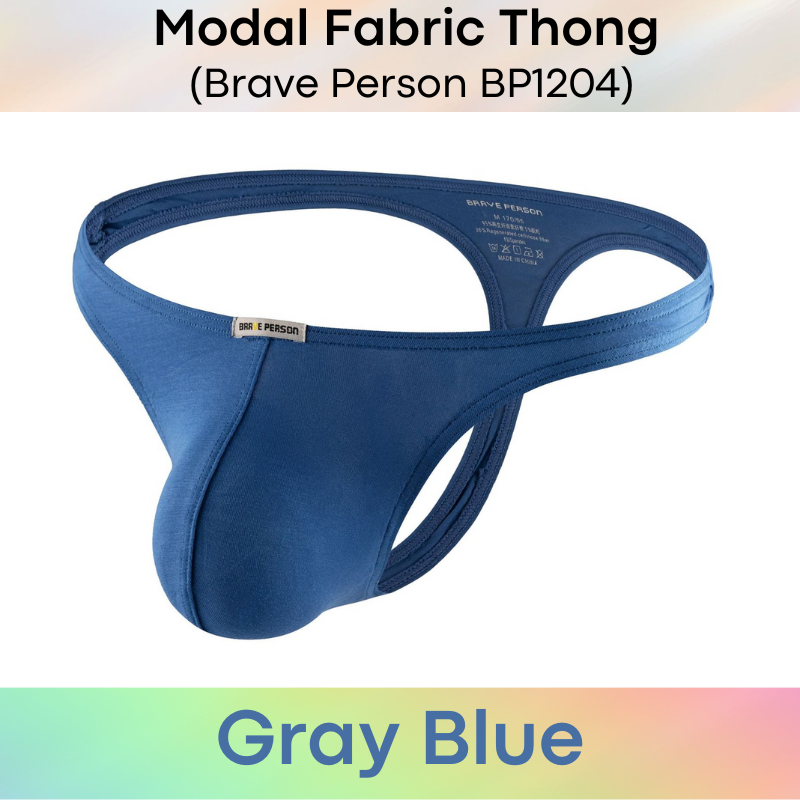 Men's Thong: Modal Fabric Low Waist Thong Underwear (BP1204)