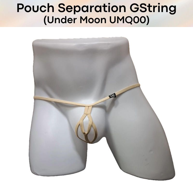 Men's GString: Nylon Pouch Separator GString Underwear (UMQ00)