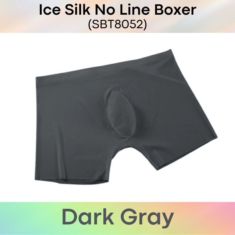 Men's Boxer: Nylon Ice Silk No Line Boxer Trunks Underwear (SBT8052)