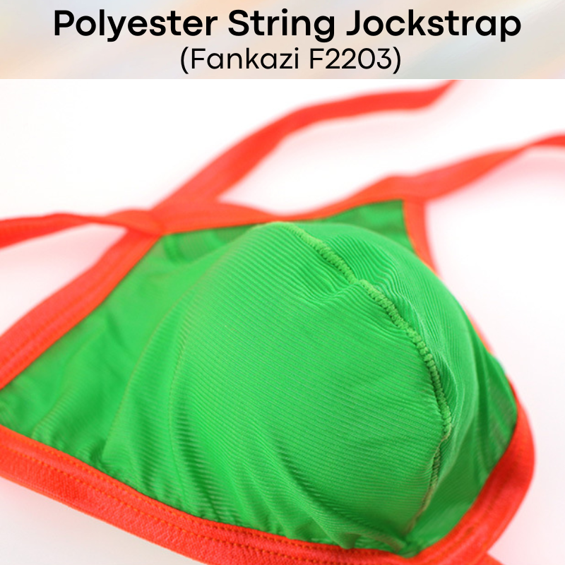 Men's Jockstrap: Polyester String Band Jockstrap with Lined Pouch Jockstrap Underwear (F2203)