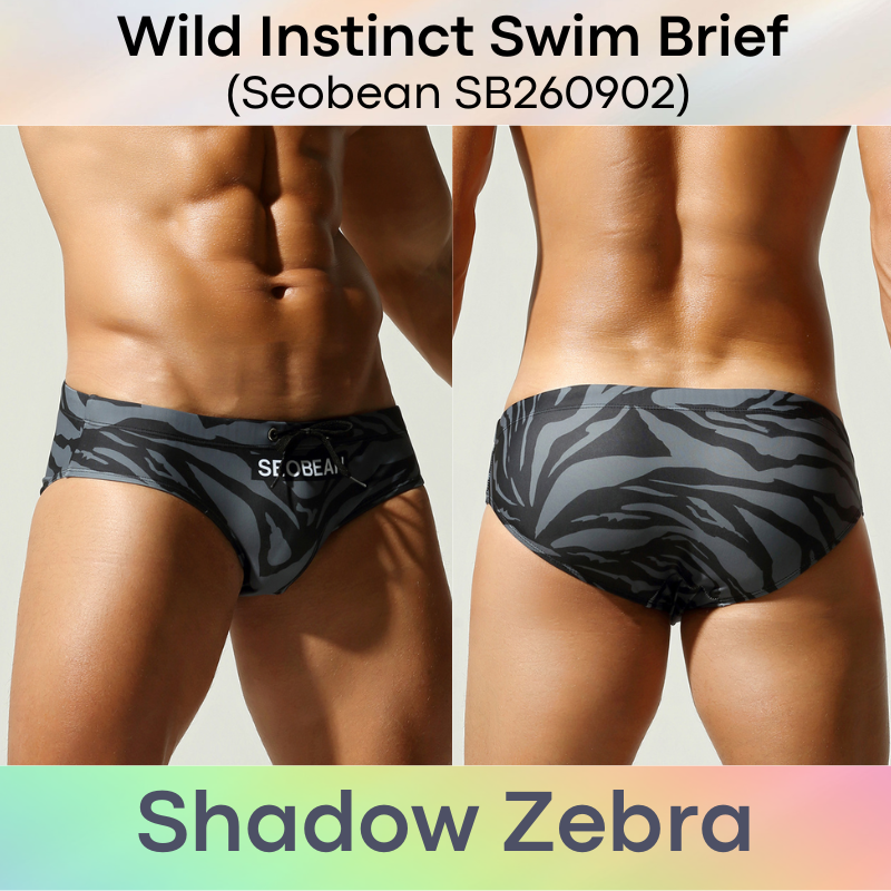 Lifestyle: Men's Animal Wild Instinct Printed Swimming Brief Trunks (SB260902)