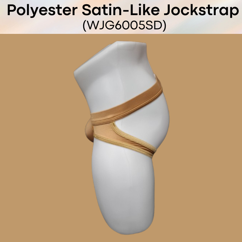 Men's Jockstrap: Polyester Satin-Like Low Waist Jockstrap Underwear (WJG6005SD)