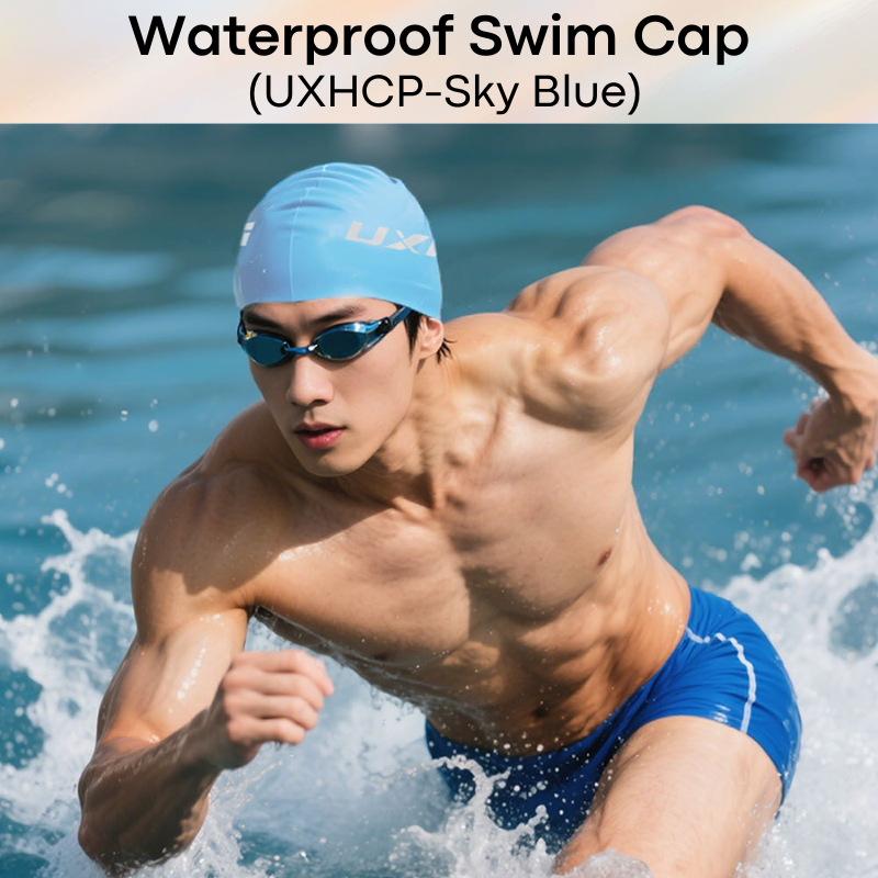 Lifestyle: Men's UXH Silicone Waterproof Swimming Cap (UXHCP)