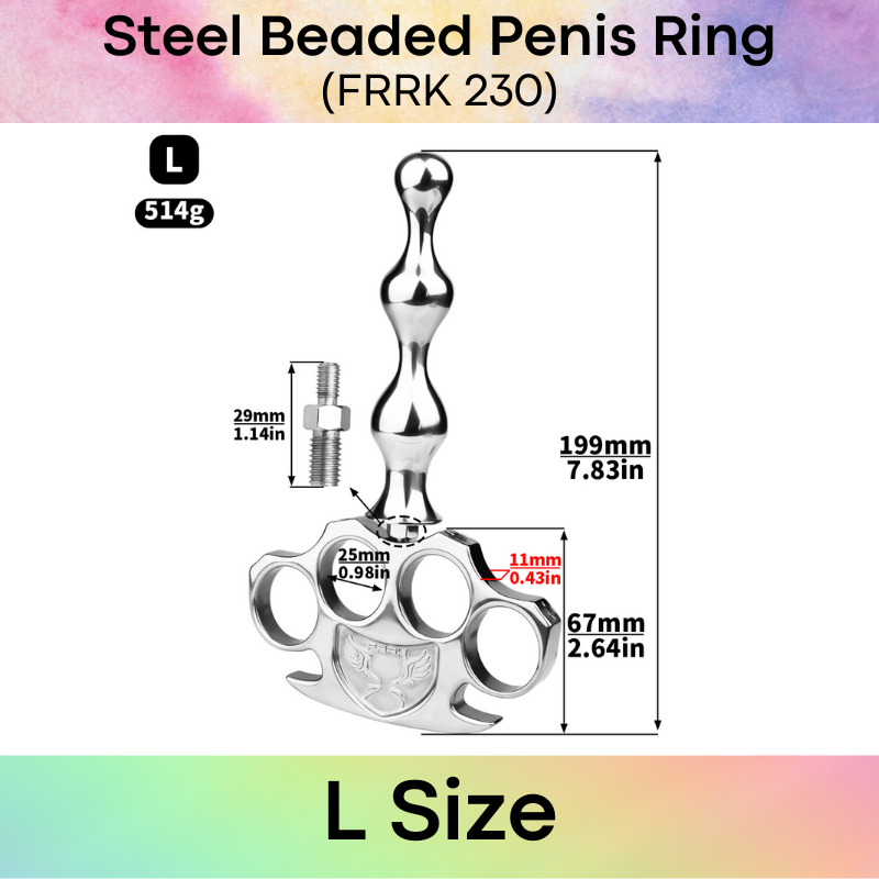 Adult Toy: Stainless Steel 304 Anal Dildo with Grip and Removable Body (FRRK275)