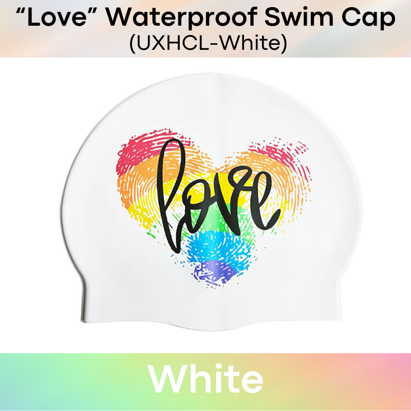 Lifestyle: Silicone Men's "Love Theme" Swimming Cap (UXHCL)