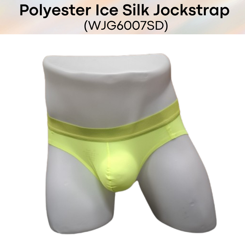 Men's Jockstrap: Polyester Ice Silk Thin Low Waist Jockstrap Underwear (WJG6007SD)