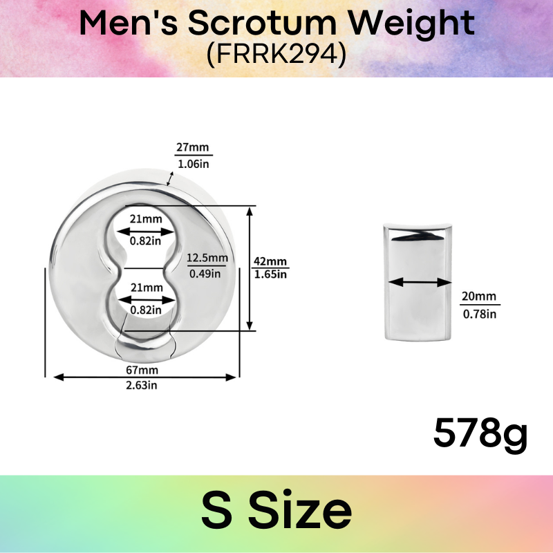 Adult Toy: Men's Stainless Steel 304 Scrotum Weight (FRRK294)