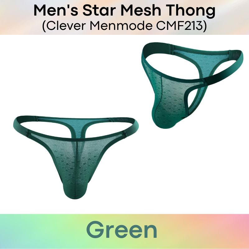 Men's Thong : Star Mesh Thong Underwear (Clever Menmode CMF213)