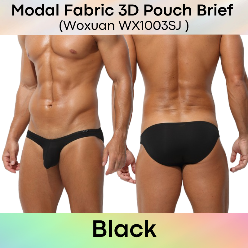 Men's Brief : Modal Fabric Brief with 3D Pouch (Woxuan WX1003SJ)