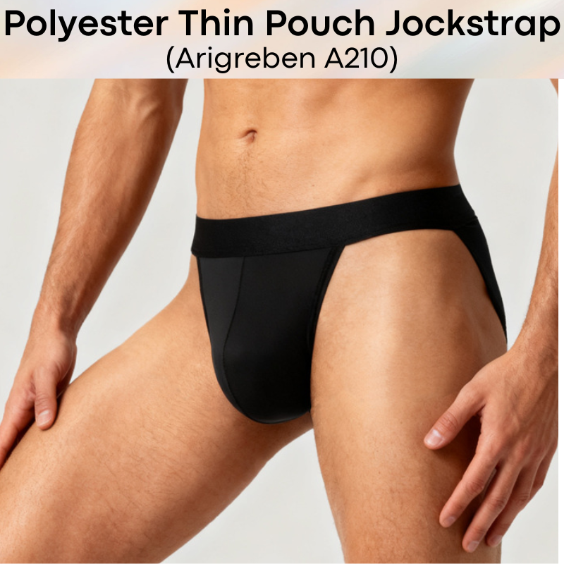 Men's Jockstrap: Polyester Thin Pouch Jockstrap Underwear (A210)