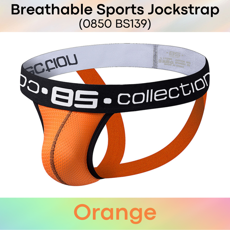 Men's Jockstrap: Nylon Perforated Sports Jockstrap with Spandex Waistband (BS139)