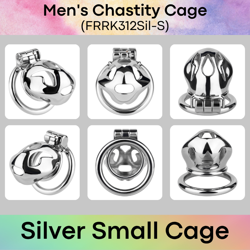 Adult Toy: Men's 304 Stainless Steel Cobra Head Chastity Cage (FRRK312)
