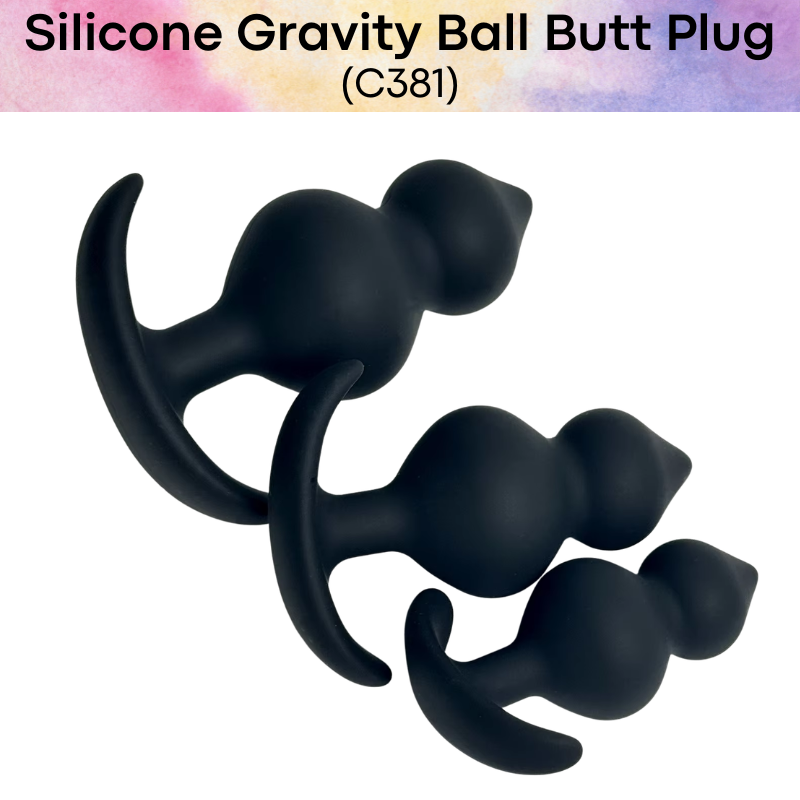 Adult Toy: Silicone Gravity Ball Butt Plug (C381)