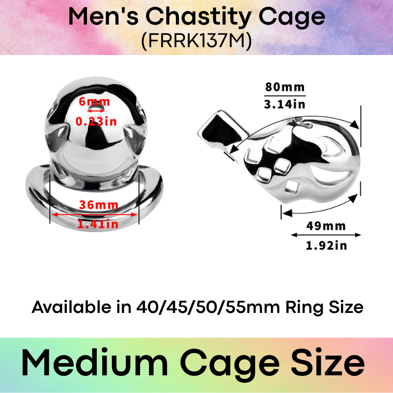 Adult Toy: Men's Aluminum Alloy Clown Chastity Cage (FRRK137)