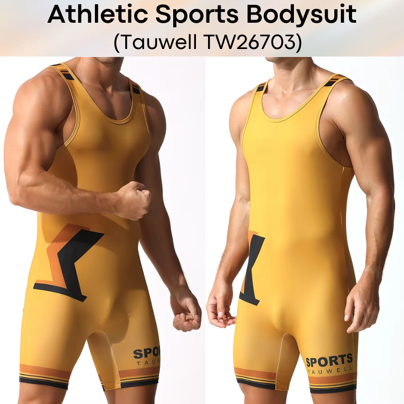 Men's Bodysuit: Polyester Athletic Sports Bodysuit (TW26703)