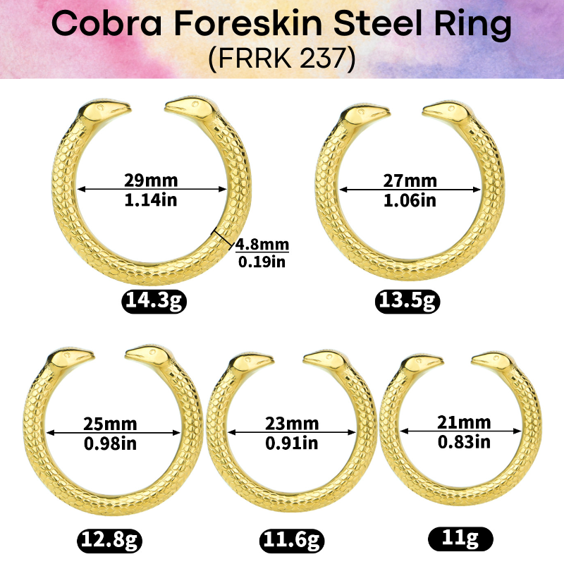 Adult Toy: Men's Foreskin Beast Design 304 Stainless Steel Ring (FRRK236/FRRK237)