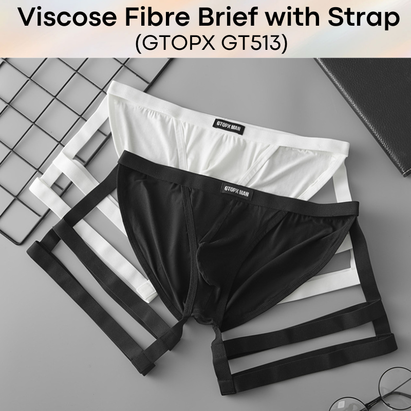 Men's Brief: Viscose Fibre Brief with Double Thigh Strap (GT513)