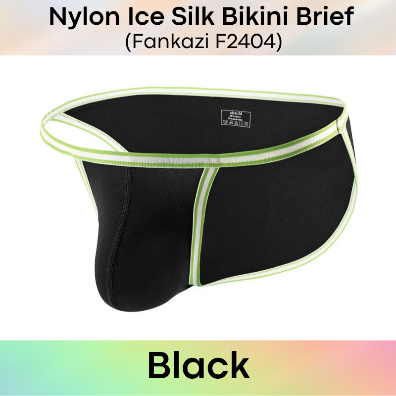 Men's Brief: Nylon Ice Silk Bikini Brief (F2404)