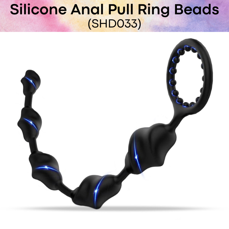 Adult Toy: Silicone Flexible Anal Spiral Bead with Pull Ring (SHD033)