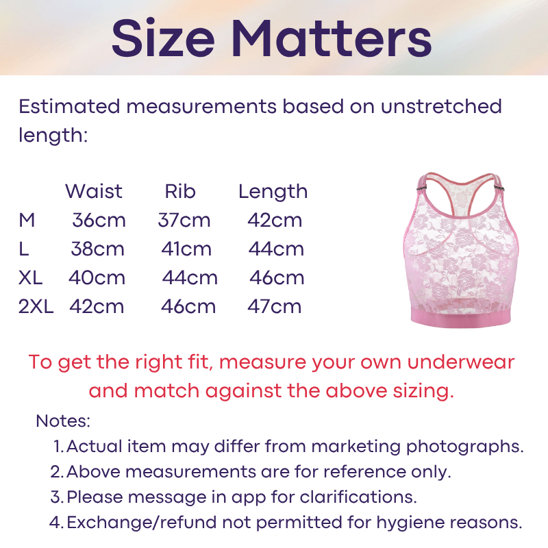 Men's Inner Tee: Polyester Floral Lace Mesh See Through Cropped Inner Vest with Removable Clip Underwear (E202)
