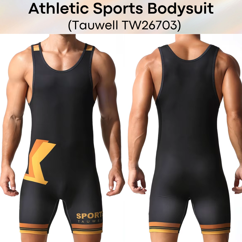 Men's Bodysuit: Polyester Athletic Sports Bodysuit (TW26703)
